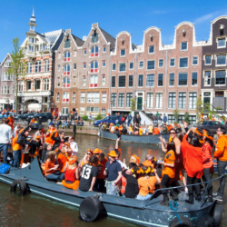 Kings day in amsterdam