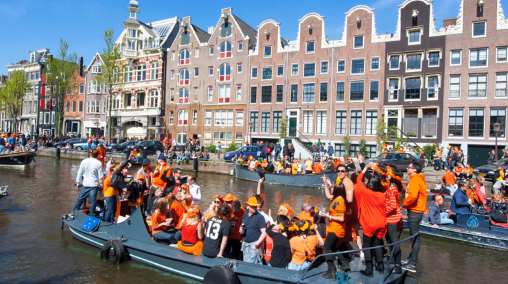 Kings day in amsterdam